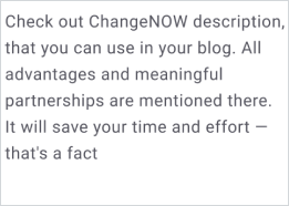 Textos sobre ChangeNOW